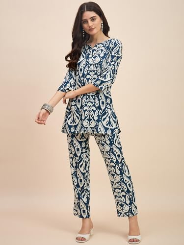 Image of Truvon Fashions Women Cord Set, Kurta and Pant Set