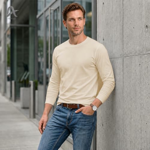 Image of Men's Cotton Crew Neck T-Shirt | 100% Cotton | Regular Fit | Soft & Breathable | Everyday Casual Wear