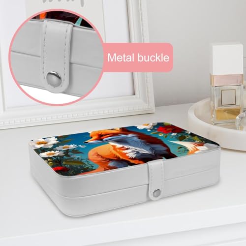 Boîte à bijoux en cuir synthétique supérieur et velours - 7