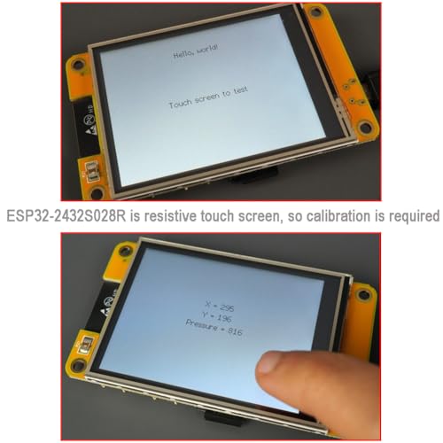 Image of DIYmalls 2.8 inch ESP32-2432S028R ESP32 Display ILI9341 Resistive Touchscreen 240x320 TFT LCD Module ESP-WROOM-32 Development Board + Acrylic Case for Arduino IDE
