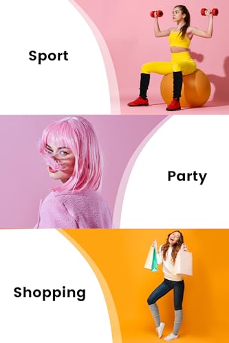 Clothirily Leg Warmers - Fashion Knit Neon Leg Warmers for Women 80s Sports Party Yoga Accessories 2 Pairs, Black & Grey