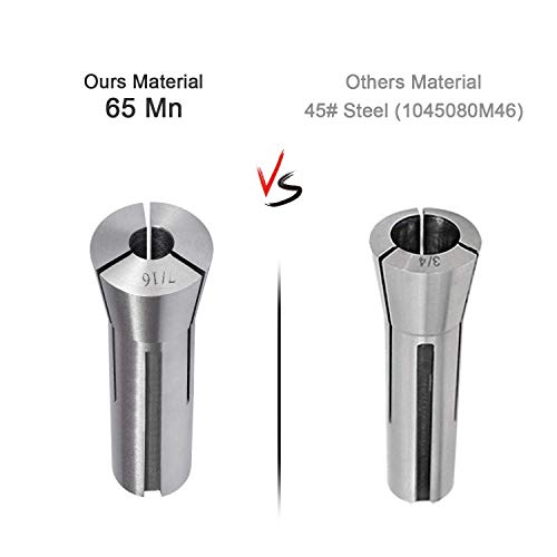 13Pcs Precision R8 Collets Set 1/8 - 7/8" Mill Chuck Holder For Bridgeport .0006 Material:65Mn #TOP2