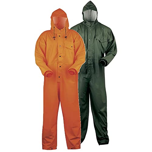 Schutz-Overall PU auf Polyester Trägergewebe - 150 g/m² - Oliv - Größe: M