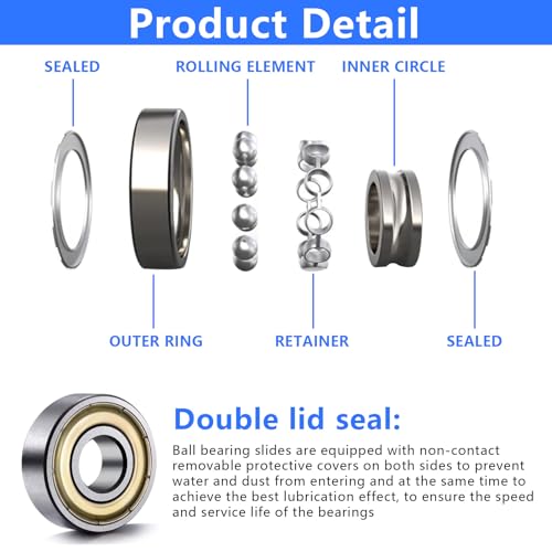 XSHAO® 30 Stk Kugellager 3x10x4 mm, 623ZZ Kugellager Miniatur Doppel Schild Lager Rillenkugellager für Drehbänke/Motoren/ 3D-Drucker/Quadrocopter Oder Modelle