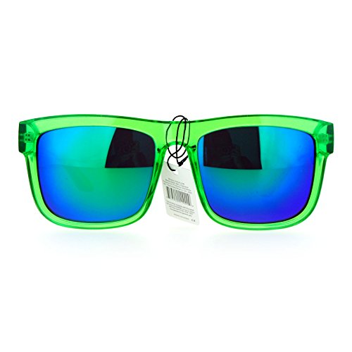 Image of Kush Mens Neon Pop Horn Rim Sport Horned Sunglasses