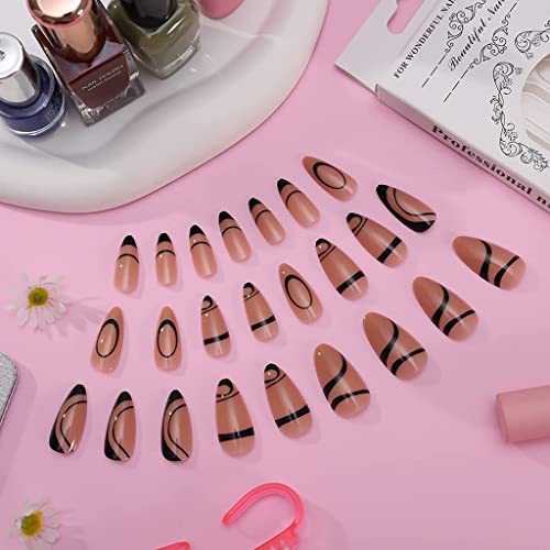 Image of MAYCREATE French Press On Nails, 24pcs, Artificial Gel Set