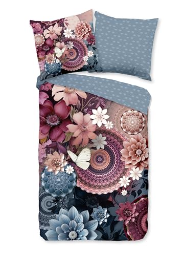 Hip Wendebettwäsche Asher Satin rosé Größe 1x 135x200 cm + 1x 80x80 cm