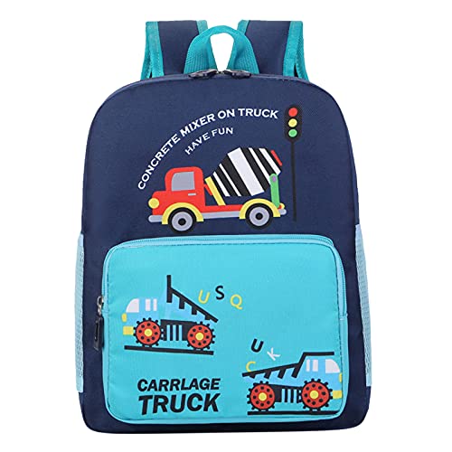 Generisch Bebé Escuela Niño Lindo Mochila Niñas Impresión Coche Mochilas de Guardería Mochilas Niñas 1 Año, azul celeste, Talla única