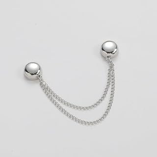 2pcs Multi-Function Magnetic Clothing Clip With Chain Metal Buttons Clip Clothes