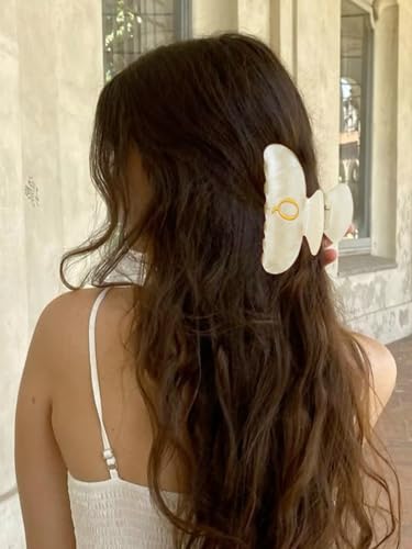 Image of LILIE&WHITE Acrylic Letter Hair Clips For Women Stylish Q Initial Hair Claw Alphabet Hair Clip Fashion Glitter Monogram Claw Clip Elegant And Durable Hair Accessory Large Hair Clips Q