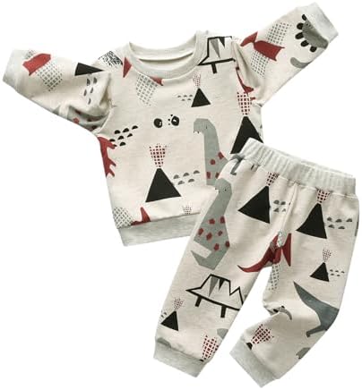 Infant Toddler Baby Boy Clothes Outfit Set Cartoon Long Sleeve Pullover Sweatshirts Long Pants Fall Winter Clothing Set