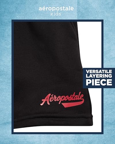 Image of AEROPOSTALE Boys Athletic Shorts Set - 3 Piece Performance Short Sleeve Graphic Boys T Shirts & Fleece Shorts (Size: 8-12)