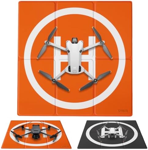 SYMIK LP500 Drone Landing Pad 20 inch (50cm) Double-Sided Waterproof (2x3 fold) Fast-Fold Helipad for DJI Mini 4/3 Pro,Mavic Mini 2,Mini SE,Air 3,Air 2S,Mavic Air 2,Mavic 2 Pro,Zoom,Mavic 3,Phantom