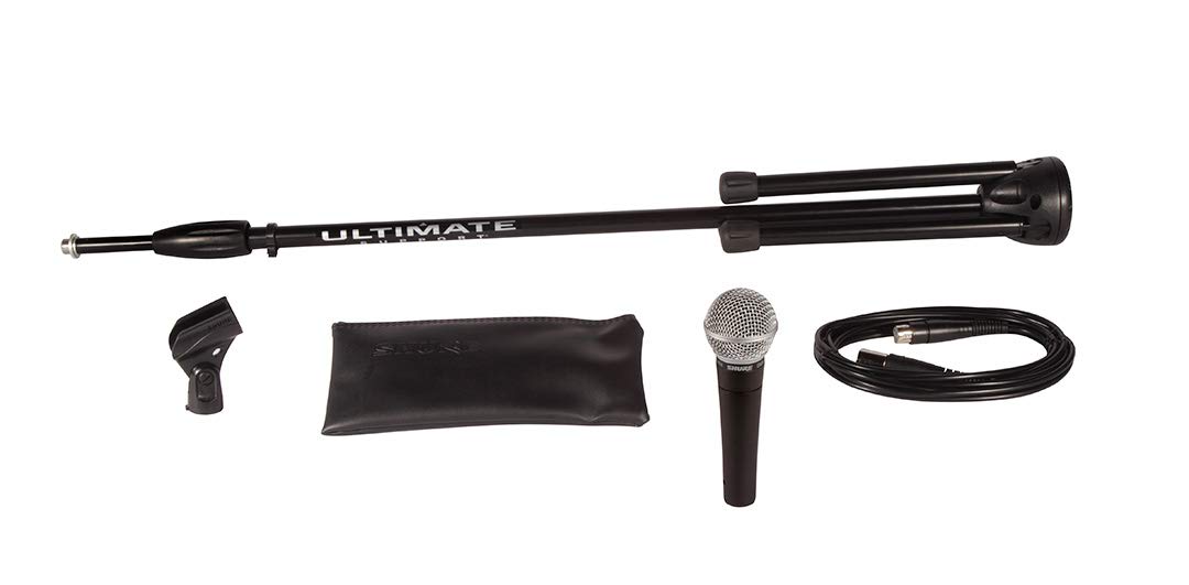 Amazon.co.jp: SHURE SM58 + マイクケーブル + スタンド付き/ステージ 