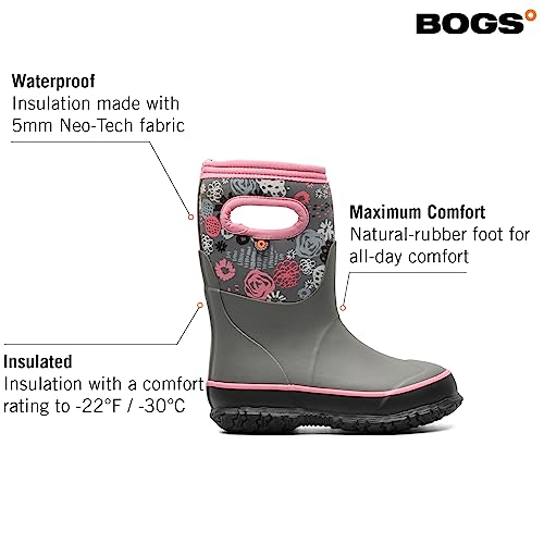 Image of BOGS Grasp Kids Waterproof Rain Boots, Insulated Winter Snow Boots