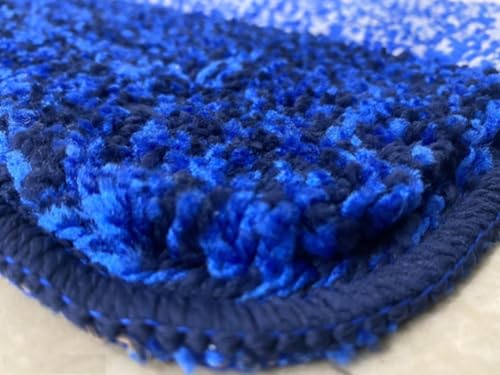 Image of NAMCHI Comfort Microfiber Bathroom Mat Anti Skid-Highly Absorbent Super Soft Door Mats for Home Kitchen Living Room-1500 GSM Floor Mat-40 x 60 cm (Blue Striped)