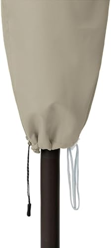 Miniatura 3 de Funda para sombrilla de patio de 6 a 9 pies, resistente a la decoloración, impermeable y duradera, con cremallera y barra, caqui desierto Mercado