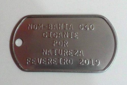 Kit Dog Tag Bandeira do Brasill + Plaqueta Gravada + Correntes de Alumínio