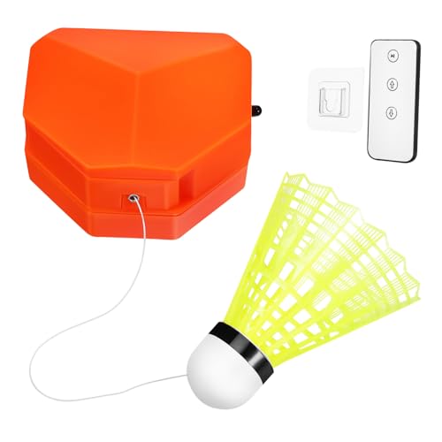 GAROZATION Badminton Swing Trainer Self Practice Aid Elastic Racket Trainer Portable Training Machine Remote Random Color