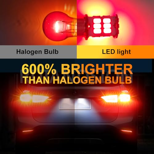 Ruiandsion 2pcs 1157 BAY15D DC 6V LED Rojo miniatura 5