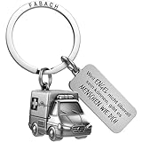FABACH Krankenwagen Schlüsselanhänger Rettungswagen Glücksbringer - Ärztin Geschenk Arzt Schlüsselanhänger - Notarzt Notfall-Sanitäter RTW Medizin Student Ärzte Geschenke