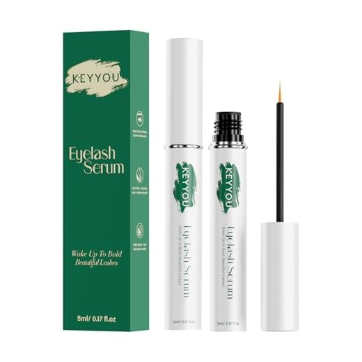 KEYYOU Eyelash Serum to Grow Lashes & Brows Eye Lash Serum for Eyelashes with Advanced Formula Eyelash Enhancing serum for Longer Thicker and Fuller Lashes Vegan & Cruelty-Free (5ML)