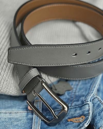 Image of CHAOREN Mens Belts Leather 35mm for Jeans - Tough at Work, Sharp Daily | Solid Buckle, Casual Occasion, Everyday Dress, Classic Style, Handmade, Gift Box