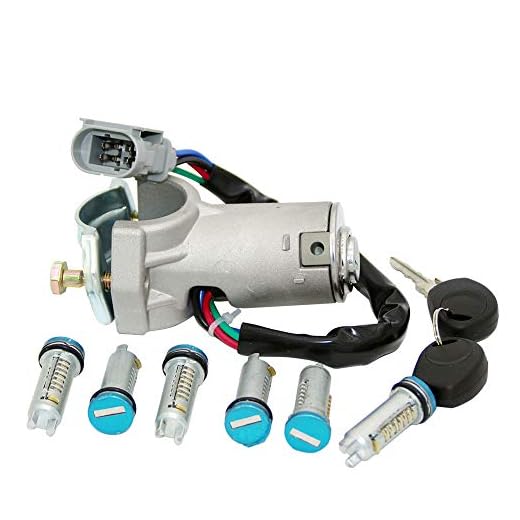 TOOGOO 2992551 2991727 Interruptor de Encendido de Llave de Barril de Encendido Cerradura de La Puerta del Barril Barril para Iveco Daily 2000-2006 Juego de Cerradura de Puerta Barriles