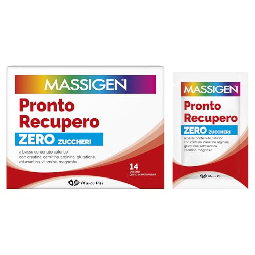 MASSIGEN - Pronto Recupero Zero Zuccheri, Integratore Tonico Energetico con Carnitina, Perfetto per...