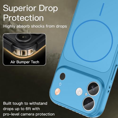 Image of SHINESTAR Converter Case for iPhone 17 | Premium Protective Mag-Safe Cover | iPhone 18 Pro / 18 Pro Max Series Style Design | in-Built Camera Guard | Wireless Charging Compatible - Sky - Blue