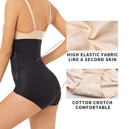 Paukee Women Shapewear Slimmer Body Shaper Hi-Waist Tummy Control Compression Butt Lifter Panties Girdle Underpants3