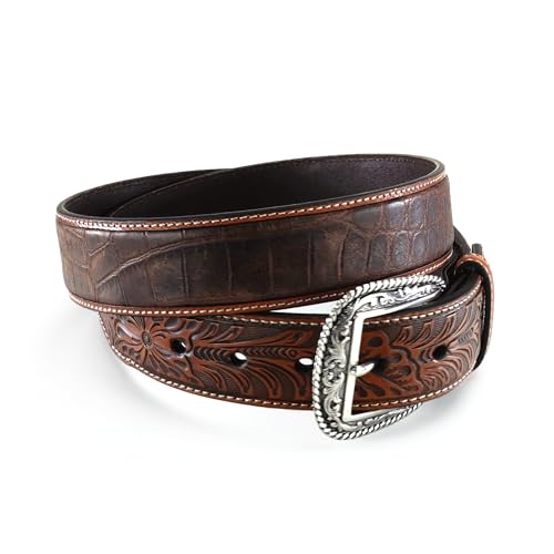 ARIAT Men's Tan Caiman Western Belt2