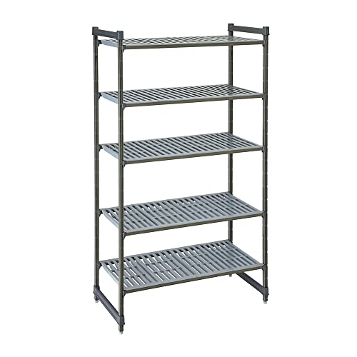 Cambro Cbu186072V5580 Camshelving Basics Starter Unit 5V 18X60X72 Brushed Graphite 1 Each