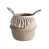 Einzigartig: Jeder Bauchkorb ist handgewebt, einzigartig, mit Liebe und Sorgfalt hergestellt. Keine zwei Körbe sind gleich, weil sie nicht maschinell hergestellt sind.Sie sind ideal zum Aufbewahren von Decken und Spielzeugen in Kindergärten oder Spielzimmern - auch als Topfpflanzen für