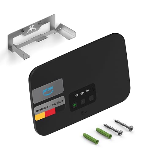 Edelstahl Router Wandhalterung geeignet für Telekom Speedport Smart 4 und Telekom Speedport Smart 4 Plus | Telekom Speedport Smart 4 Wandhalterung inklusive Montagematerial | Deutsche Produktion