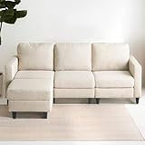 タンスのゲン RENEW! ソファー 3人掛け ポケットコイル 洗える カバーリング カウチソファー ソファ L字 お掃除ロボット対応 ファブリック 42500023(102581)