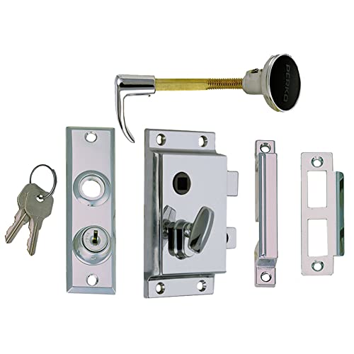Perko 0919DP0CHR Rim Lock Set - Reverse with Flush Strike