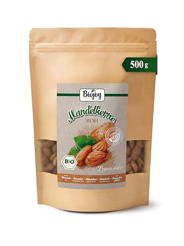 Biojoy Almendras Crudas Ecológicas (500 g), enteras y sin sal