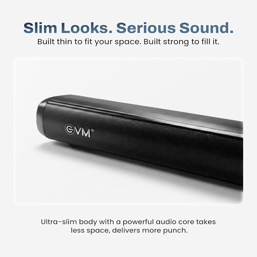 Image of EVM EnAura 100W Bluetooth Soundbar with Subwoofer | 5.3 Bluetooth, HDMI ARC, Optical, AUX, USB | LED Display Home Theater Speaker for TV, Music & Movies (EVM-BTS-109)