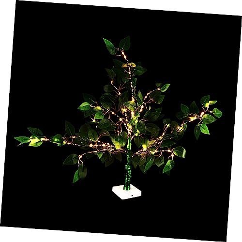 HOODANCOS Decorative Plant Shaped LED Lamp Warm Light Simulation Tree for Home and Office Decor Battery Operated for Room Window and Party Ambiance