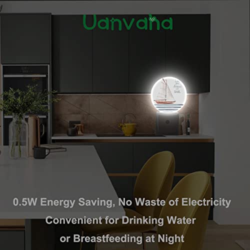 Image of Boat Night Light Let Your Dreams Set Sail Sea Nautical Night Lights Plug into Wall 0.5W LED Lighting Auto on /Off for Hallway Stairway Kitchen Boys Girls Bedroom