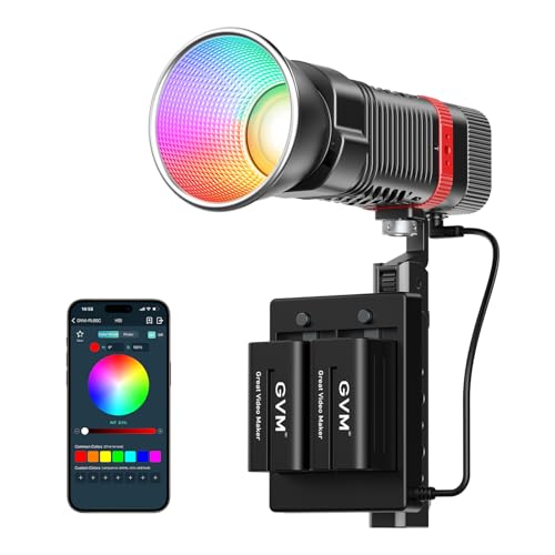 GVM 60W RGBWW COB LED Studio Light