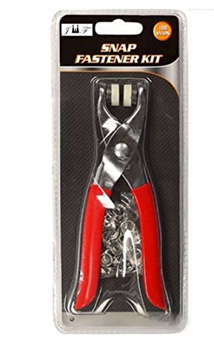 Snap Fastener Tool - with 108 Snaps Designed for Setting Back Pieces Without Having to Cut Holes in Material-Rubber Tips Help Keep Studs&Backs in Place for Centering&Crimping