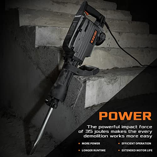 Kseibi 1-1/8 Hex Industrial Jack Hammer Concrete Bracker, 12 Amp Rotary Tool Ksh 1400 D #TOP7