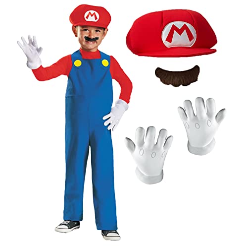 Disguise Nintendo Oficial - Disfraz Mario Bros Niño, Disfraz Super Mario Niño, Disfraz Carnaval...