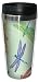 Tree-Free Greetings 77016 Dragonflies Collectible Art Sip 'N Go Travel Tumbler, 16-Ounce, Stainless Steel, Multicolored