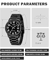 CIVO Watches for Men Analog Quartz: Waterproof Watch with Numeral Dial — image 4