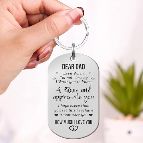 Image of Father's Day Gifts, Dad Birthday Gifts from Daughter Personalised Daddy Photo Keyring - The Moment You Became My Daddy | Personalised New Born Baby Gift