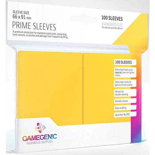 Gamegenic GGS11020ML Prime Sleeves (100-Pack), Yellow