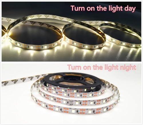 Image of Battery Powered Led Strip Lights - Flexible Ribbon Light, 300 LEDs, Cool & Warm White - 5M / 16.4ft (Yellow)